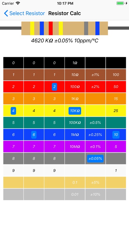 Resistor color code calc screenshot-4