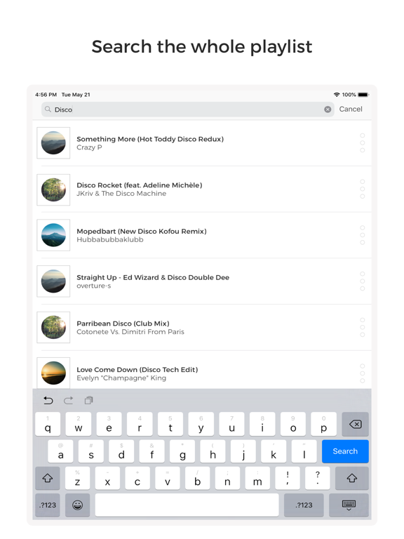 Febus iPad screenshot 4 - Music app