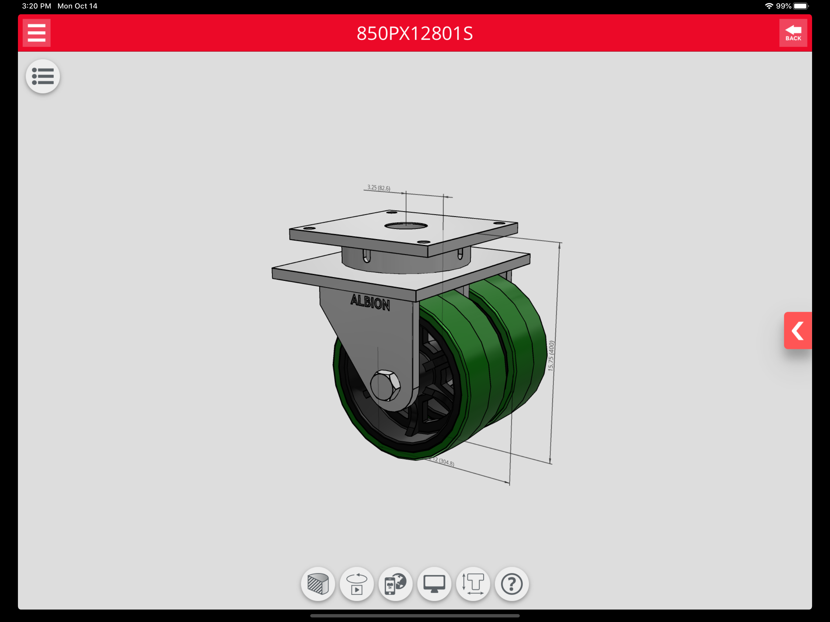 Caster CAD 3D