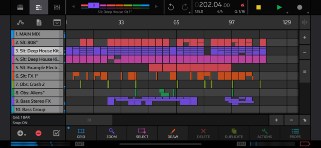 ภาพหน้าจอของ NanoStudio 2