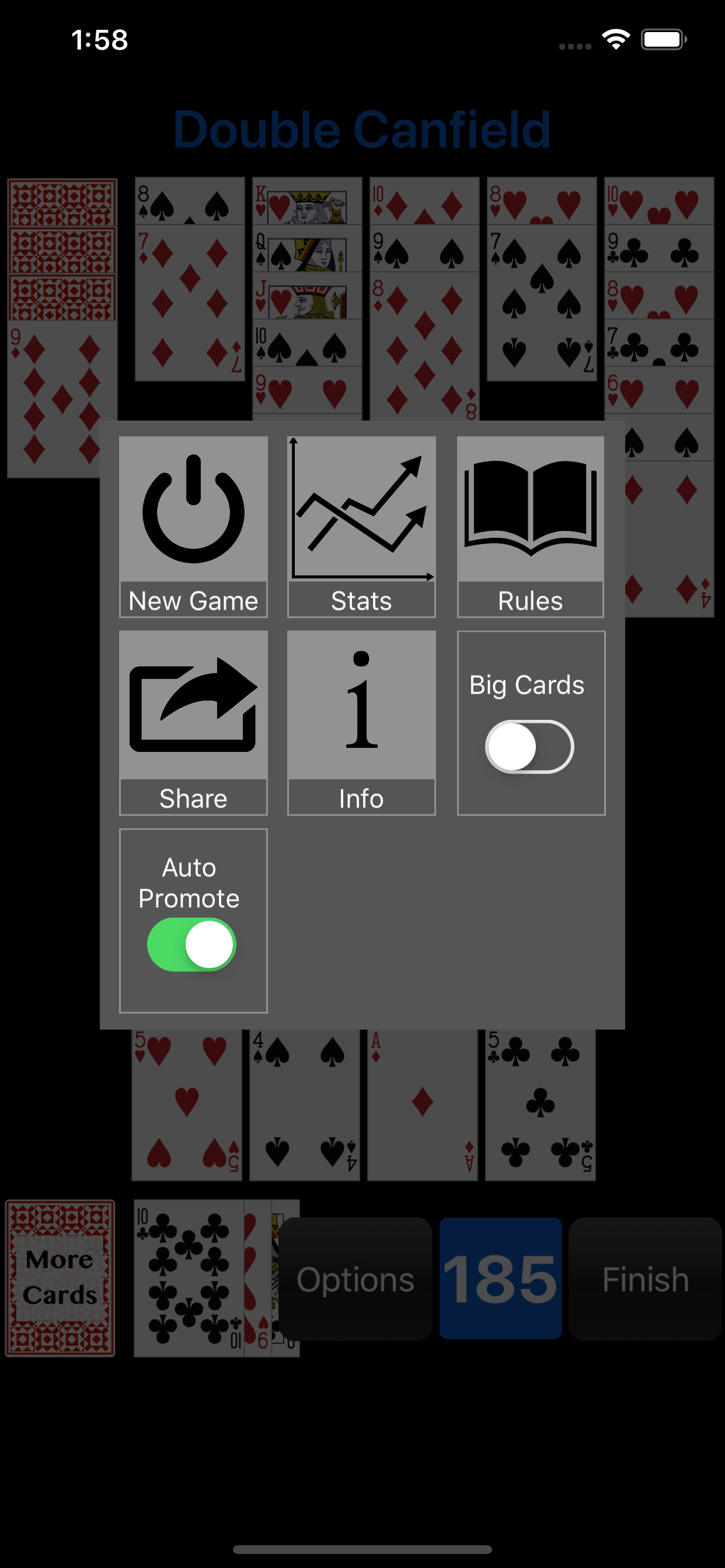 Double Canfield Solitaire