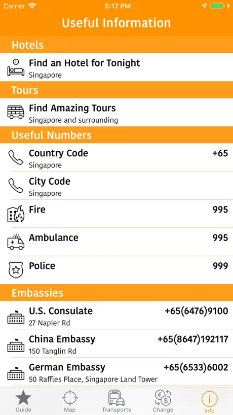 Singapore Map and Travel Guide