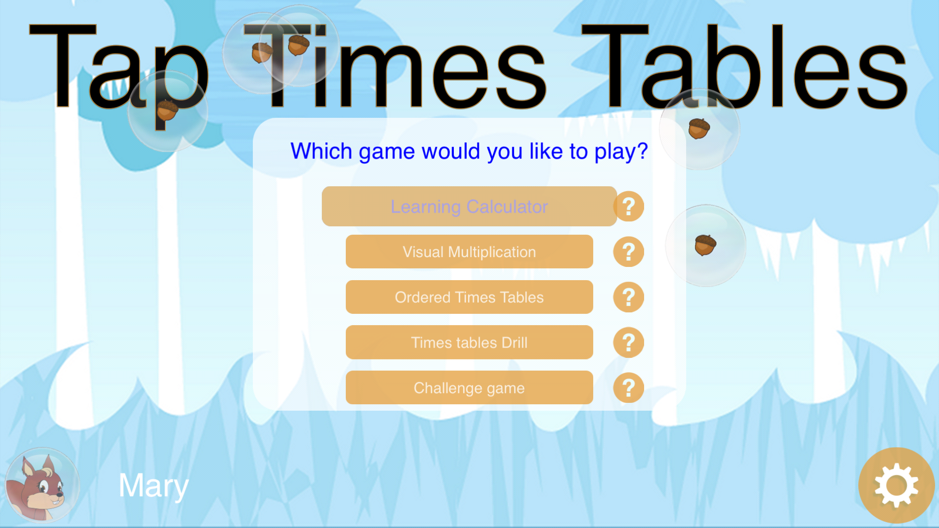 Tap Times Tables