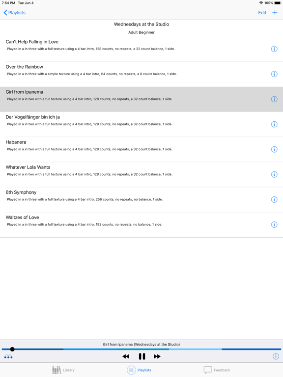 BalletBox iPad screenshot 3 - Music app