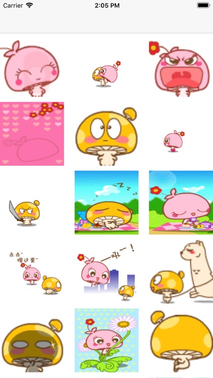 Funny stickers of mushrooms