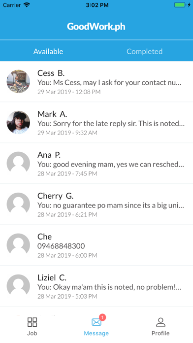 GoodWork PH - Partner App Screenshot