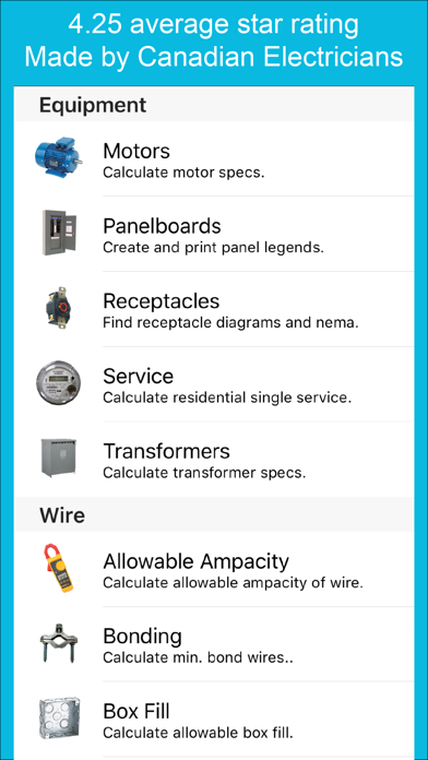 Screenshot #1 pour Electrical Calc Pro