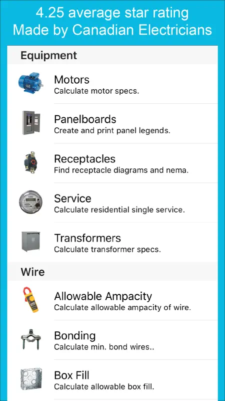 Electrical Calc Pro screenshot 1 of 5