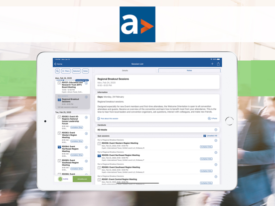 APMA Engage iPad screenshot 1 - Productivity app