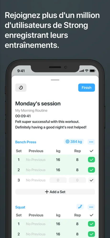 Strong Workout Tracker Gym Log