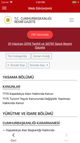 T.C. Resmi Gazete screenshot