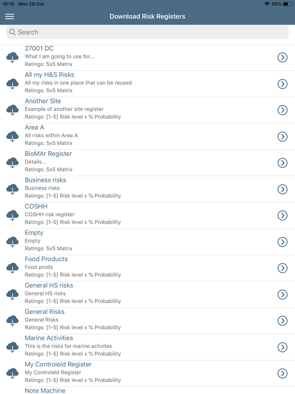 Screenshot #4 pour MY Risk Assessments