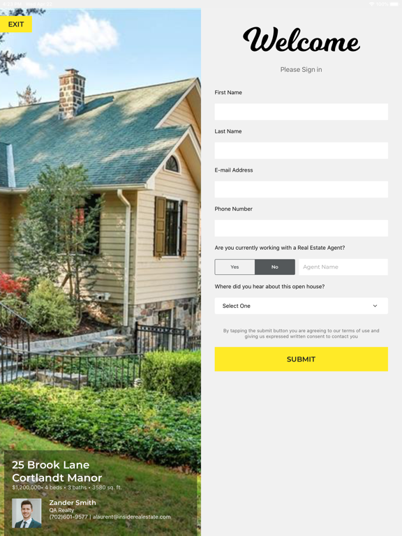 Weichert Open House iPad screenshot 1 - Productivity app