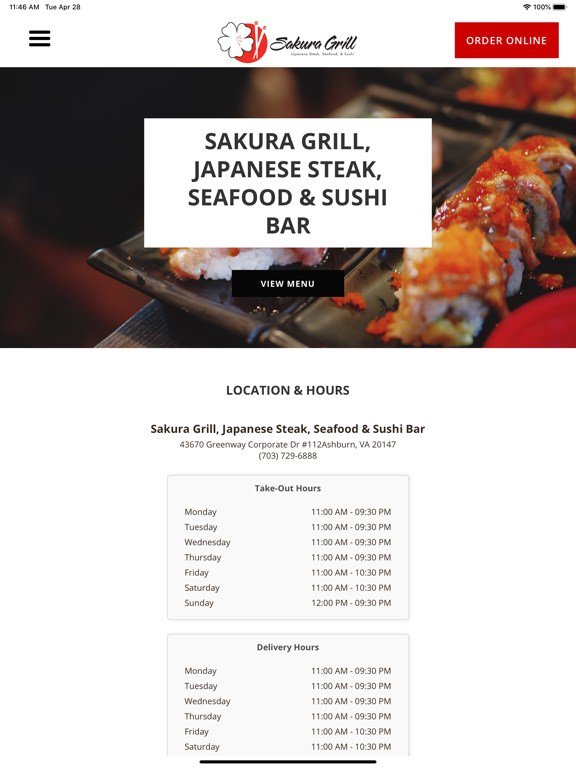 Screenshot #4 pour Sakura Grill - Ashburn