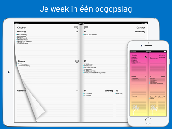Week Agenda Ultimate iPad app afbeelding 1