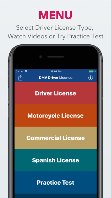 DMV Driver License Permit Test Screenshot
