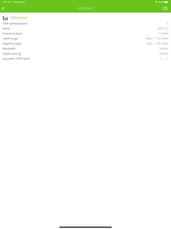 LTE Info iPad screenshot