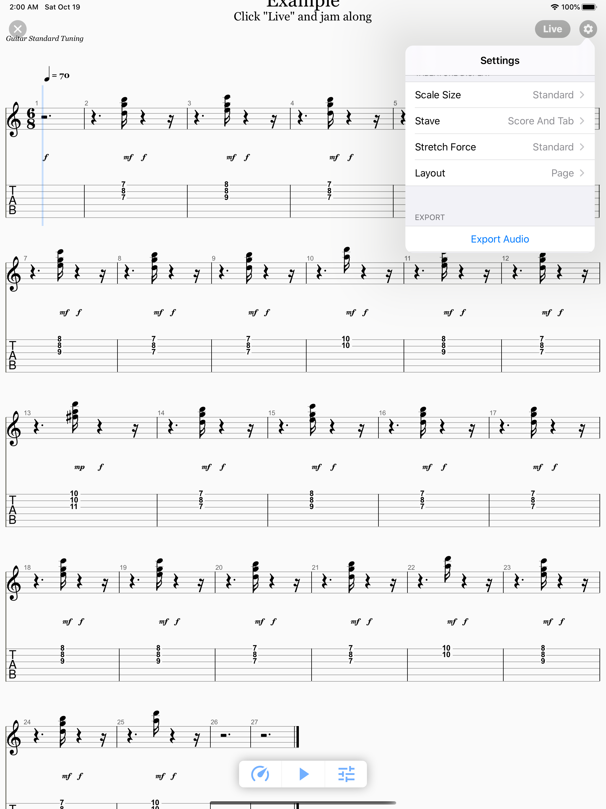 Tab PlayAlong - Tab Player&Amp screenshot 11
