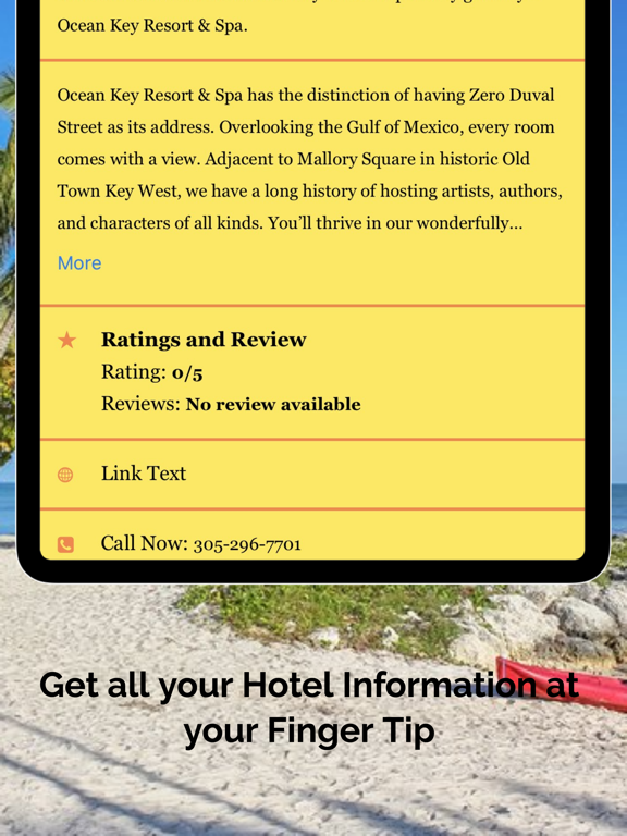 Key West Hotels iPad screenshot 5 - Travel app