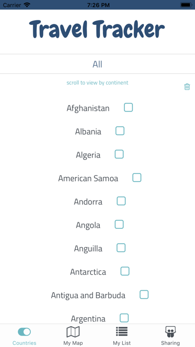 Screenshot #1 pour Travel Tracker - Where Next?