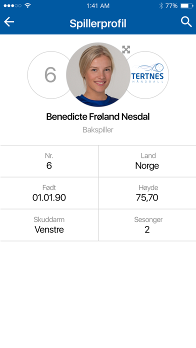 Tertnes Håndball Screenshot