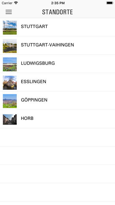 Studierendenwerk Stuttgart Screenshot