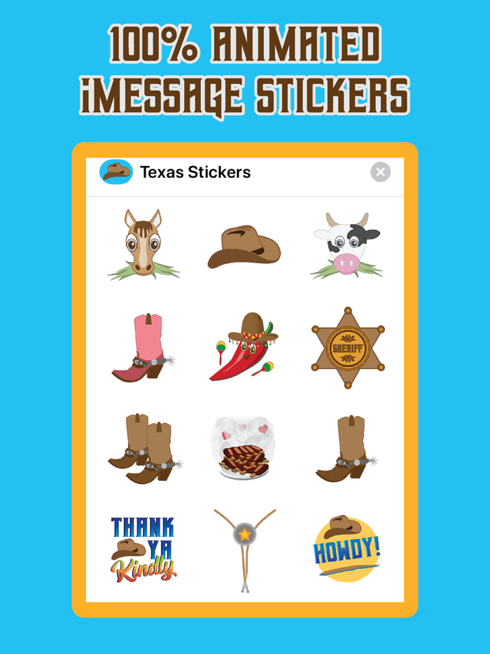 Funny Texas Animated Stickers