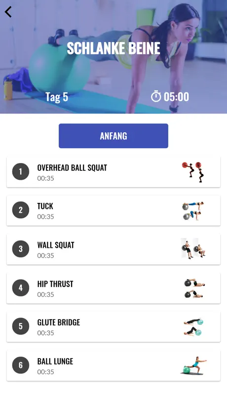 Gymnastikball Übungen