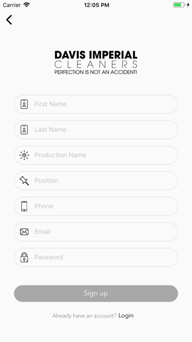 Davis Imperial Production App Screenshot