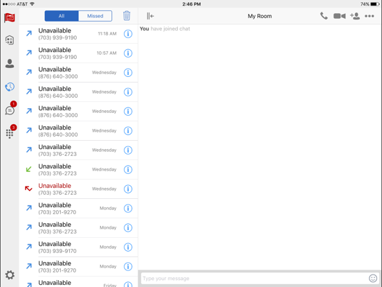 Screenshot #5 pour FusionWorks UC One for iPad