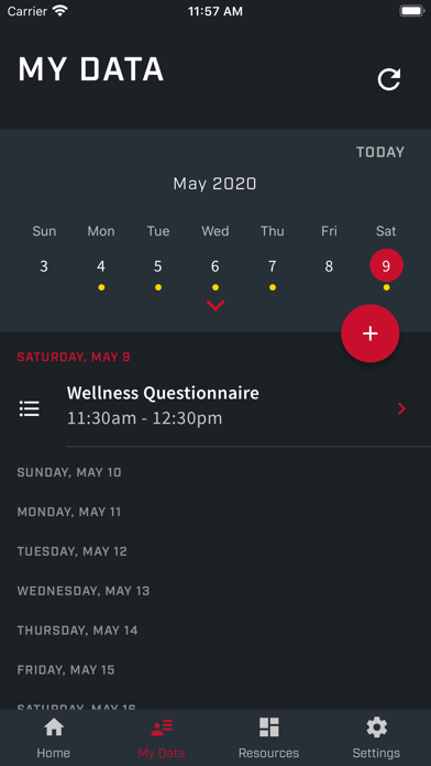 NBA MyHealth Screenshot