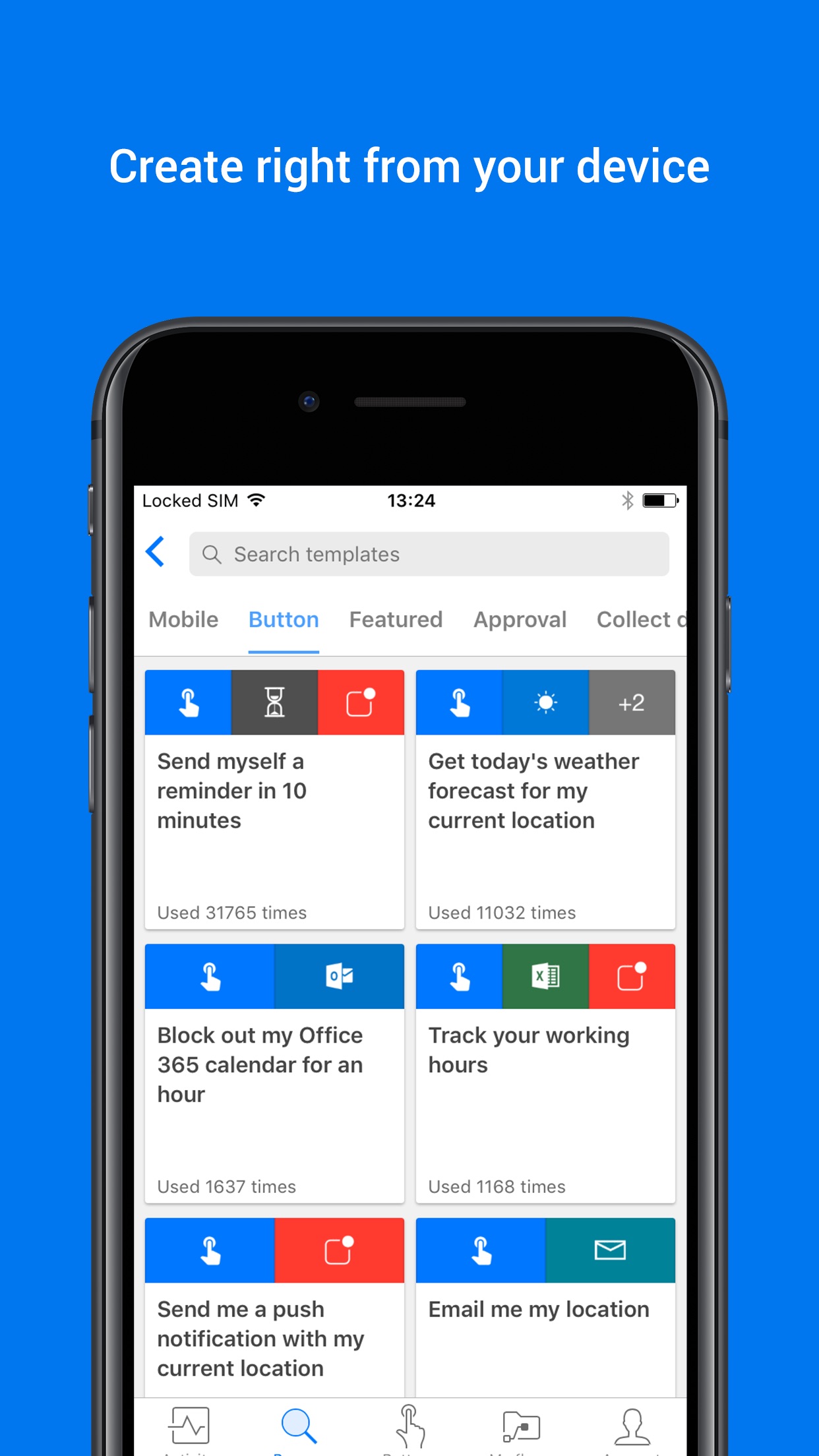 Screenshot do app Power Automate