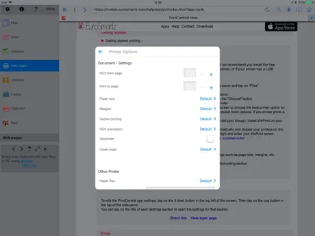 PrintCentral for iPad