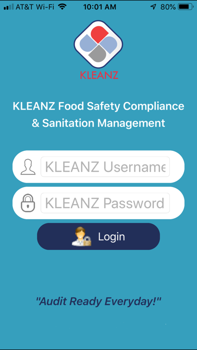 KLEANZ Food Safety Compliance Screenshot