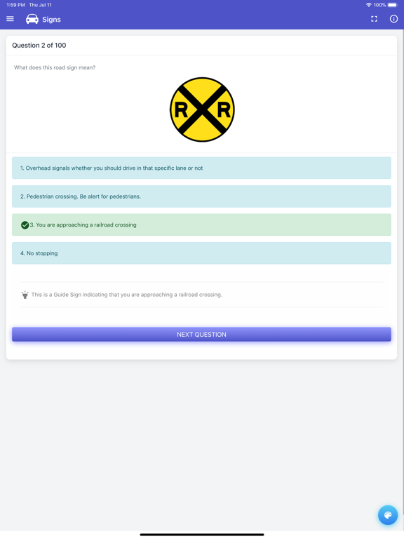 Rhode Island DMV Permit Test iPad screenshot