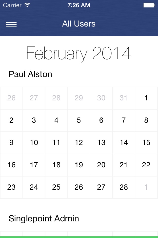 Singlepoint Calendar screenshot 3