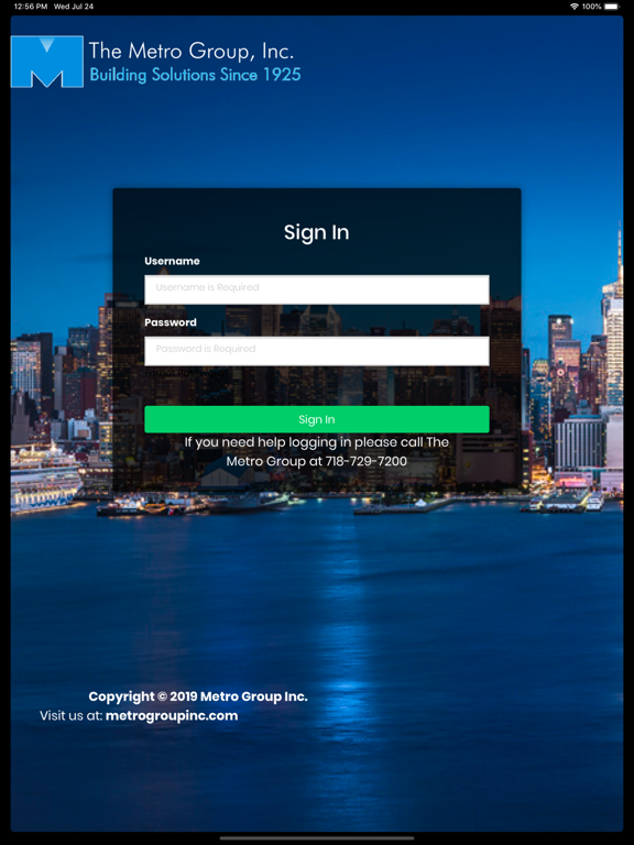 The Metro Group iPad screenshot 1 - Business app