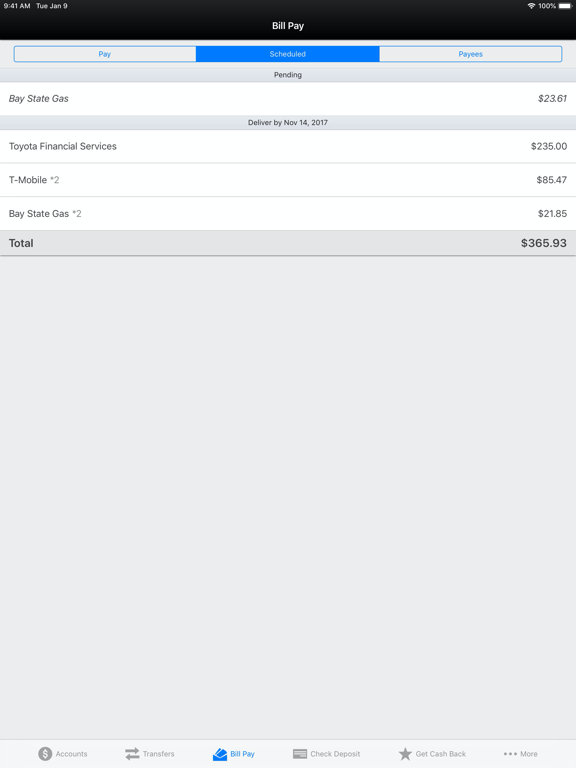Golden Belt Bank iPad screenshot 6 - Finance app