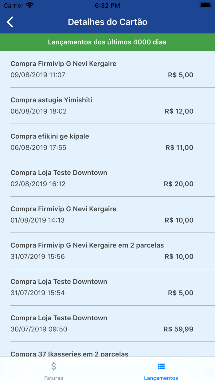 Cartão Pagcard