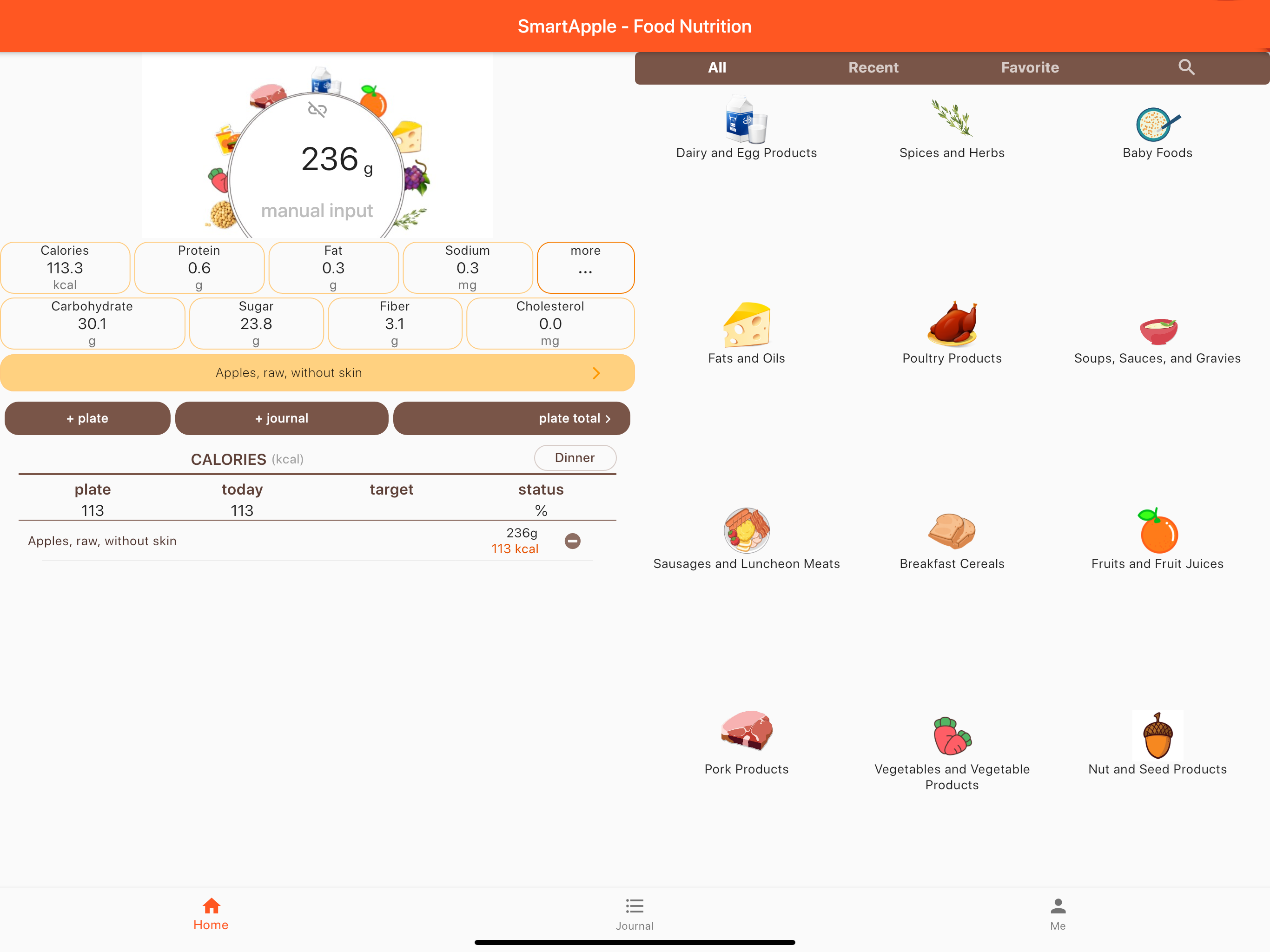 SmartApple -  Food Nutrition