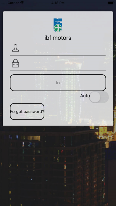IBF motors app screenshot