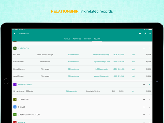 Yathit SuiteCRM App iPad screenshot 8 - Productivity app