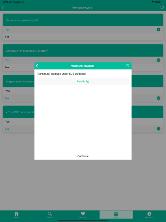 Pancreas Guidelines iPad screenshot 5 - Medical app