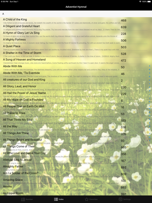 Adventist hymnal iPad screenshot 4 - Music app