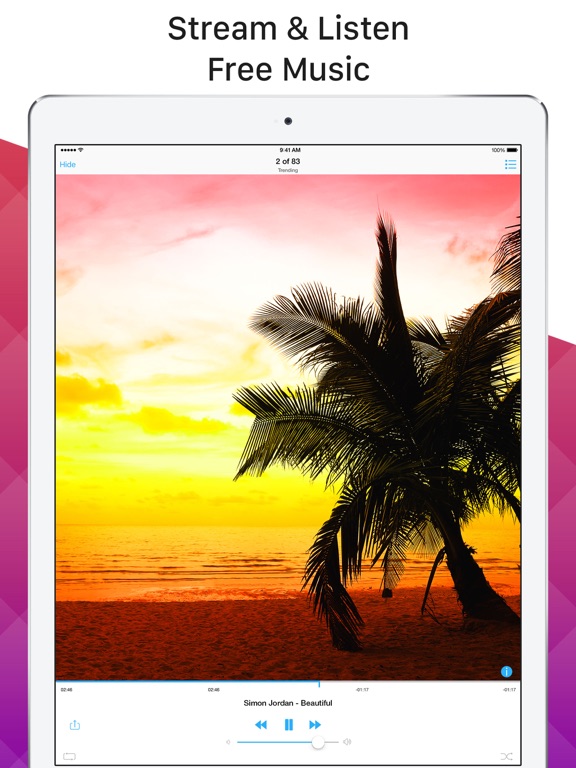 Multi Music Player - listen iPad screenshot 1 - Entertainment app