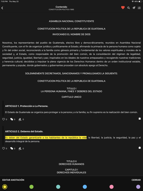 Infile Juris iPad screenshot 4 - Book app