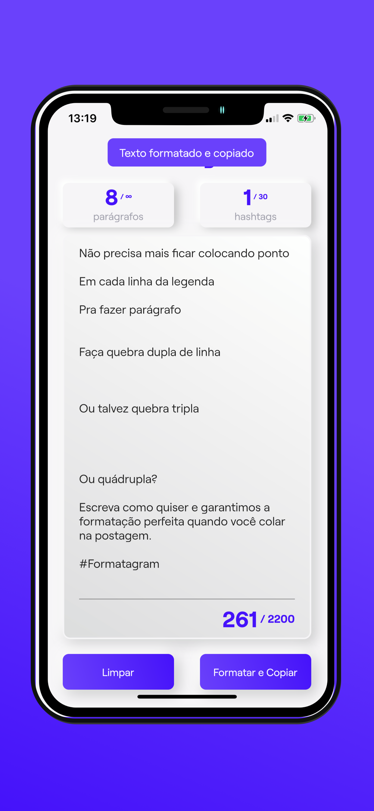 Formatagram: Instagram Caption screenshot 3