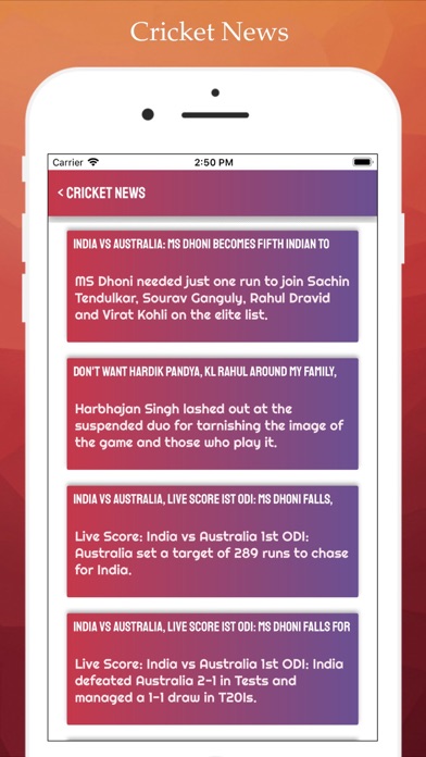 Screenshot #2 pour IPL Cricket  - Score,Schedule