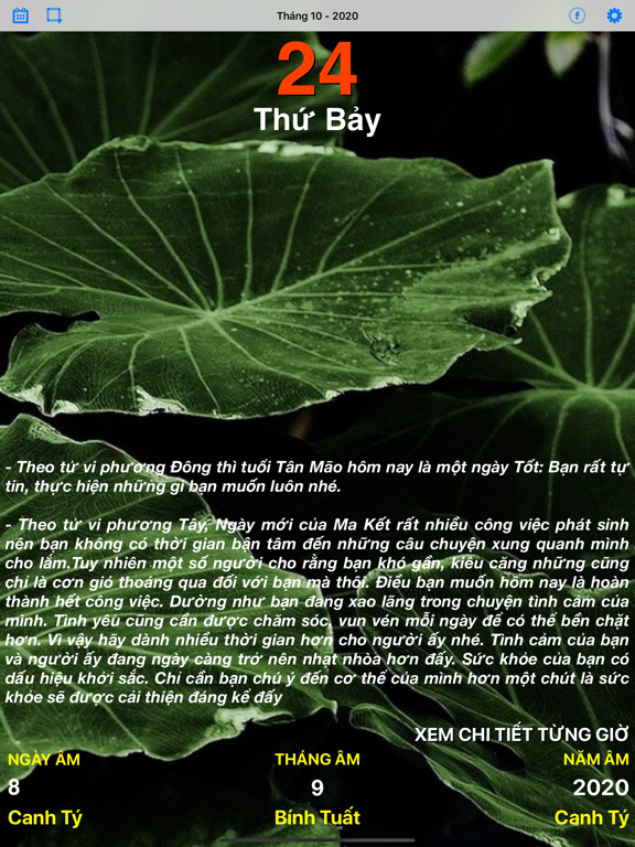 Lịch vạn niên theo năm sinh iPad screenshot 5 - Reference app