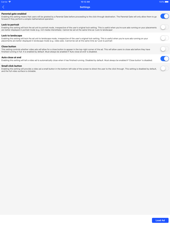 SuperAwesome Ads iPad screenshot 4 - Reference app